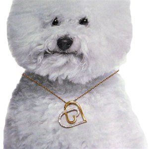 Diamond Heart Necklace Sterling Silver Gold Plated